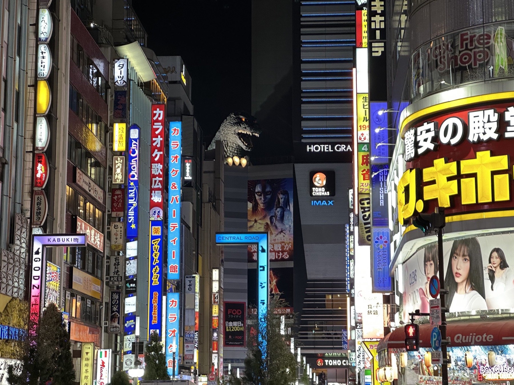 Rue de Tokyo la nuit, enseignes lumineuses